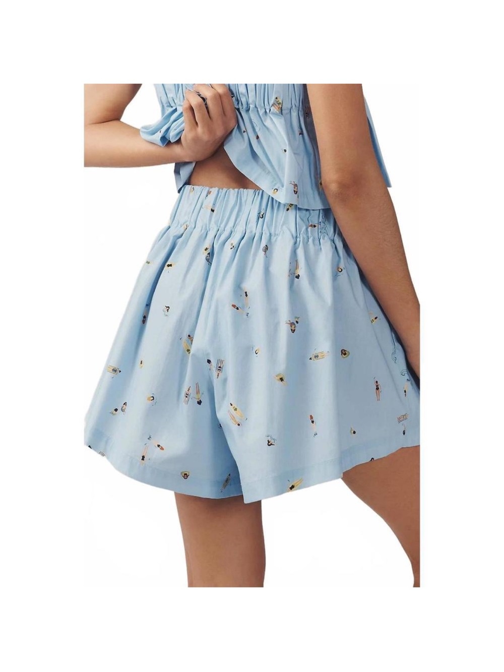 Tuckernuck EN SAISON zoey pleated skirty shorts in blue - Picture 4 of 7
